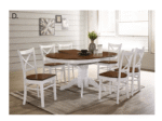 Coastal 5 Piece 42_ Round Extended Dining Suite