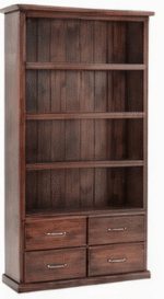 Kingsman 4 drawer bookcase 1050 wide x 350 deep x 1950 high $699