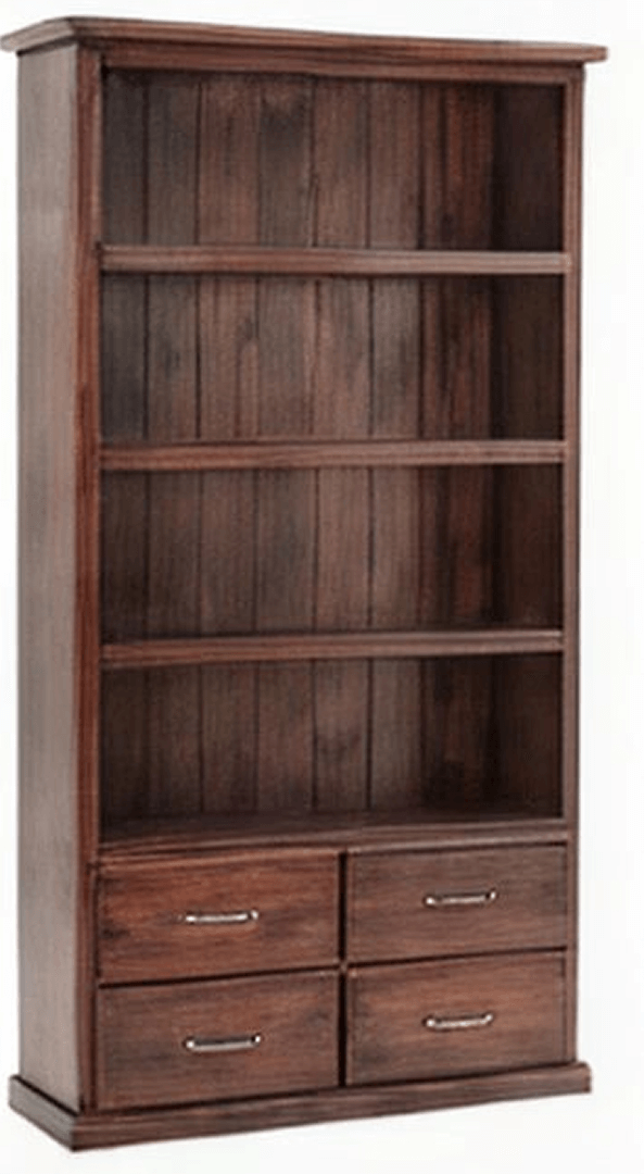 Kingsman 4 drawer bookcase 1050 wide x 350 deep x 1950 high $699