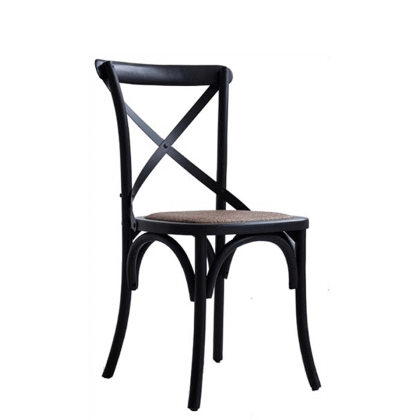 Louise dining chair black rattan seat 510 w x 655 d x 925 h