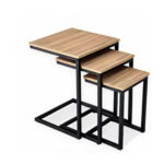 Trinity nest of tables oak top 400 wide x 400 deep x 550 high $149