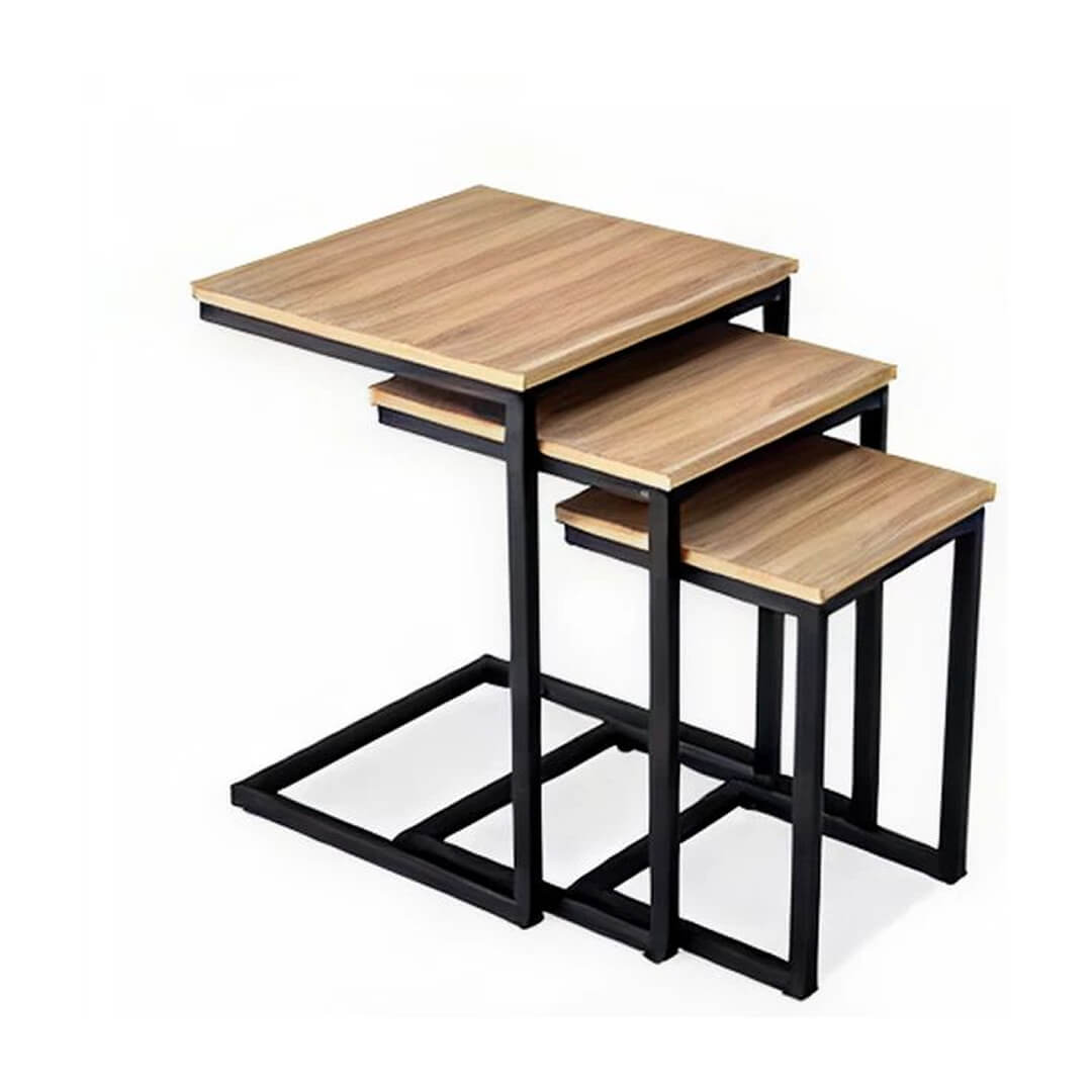 Trinity nest of tables oak top 400 wide x 400 deep x 550 high $149